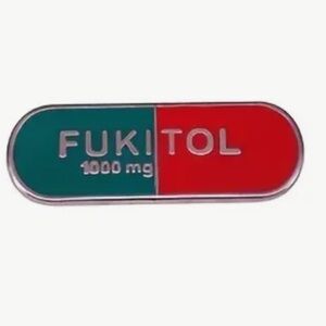 Fukitol enamel pin
